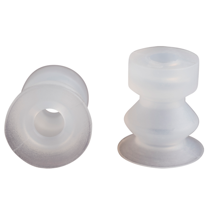 Bellows suction cup diam. 15 mm (1.5 bellows) silicone transparent 23.015.148.2