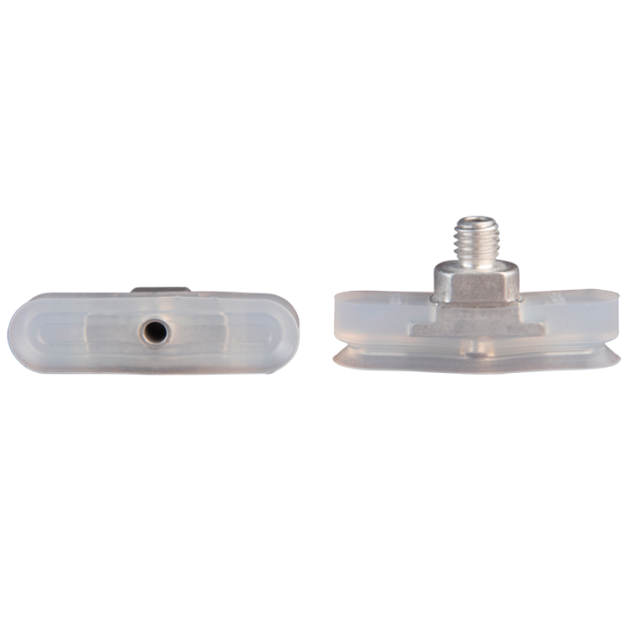 Oval suction cup 30x8 mm silicone transparent 130.30x8.125.2