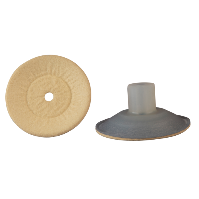 Suction cup with felt coating diam. 70 mm silicone 26.070.011.2F