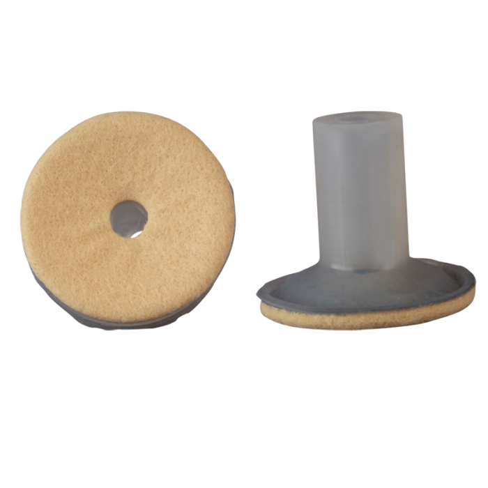 Suction cup with felt coating diam. 37 mm silicone 26.037.010.2F