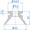 FIPA - SP-FD; Ø 22 mm; 122.022.022 - 昇歆科技