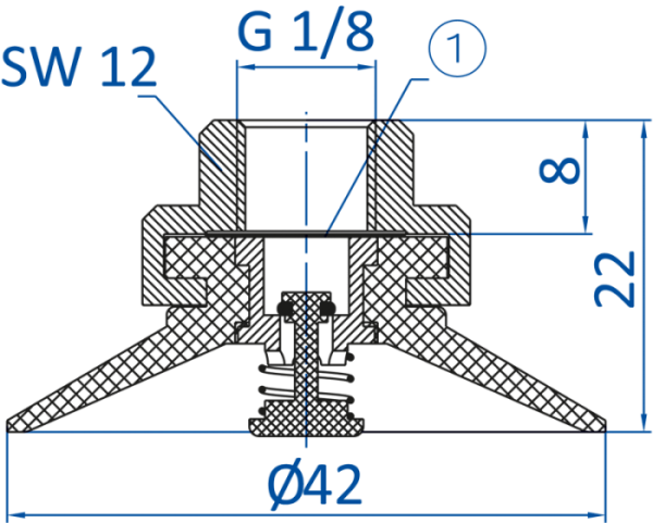 FIPA - SP-F; Ø 42 mm; 121.040.007 - 昇歆科技