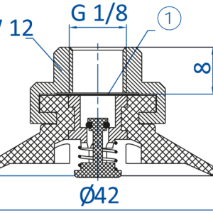 FIPA - SP-FA; Ø 42 mm; 124.040.006 - 昇歆科技