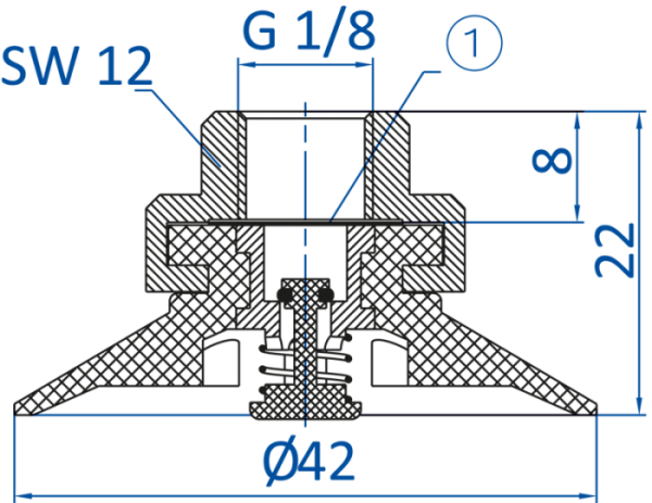 FIPA - SP-FA; Ø 42 mm; 124.040.006 - 昇歆科技