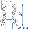 FIPA SP-BX1; Ø 11 mm; 23.011.294 波紋管真空吸盤 - 昇歆科技 Cheerbright