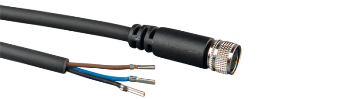 Connecting cable 2 m, 8-pin M12 female connector. open wire