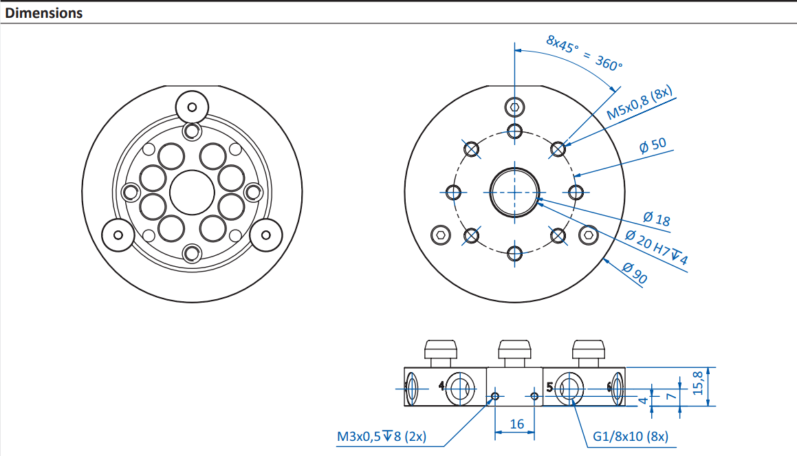 SR90-B Dimensions